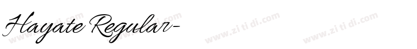 Hayate Regular字体转换